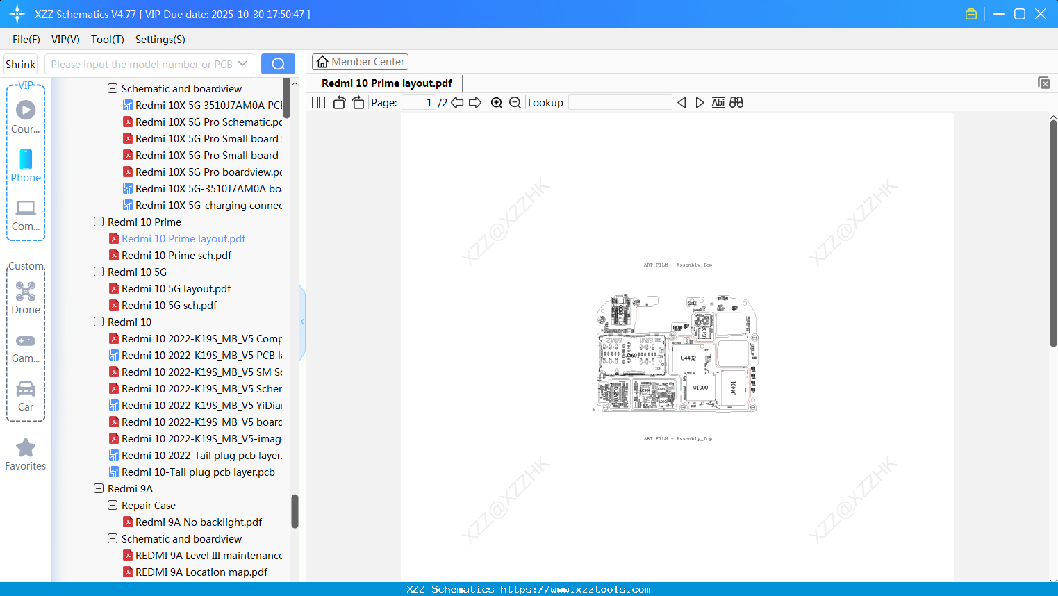 Xiaomi Redmi 10 Prime Layout